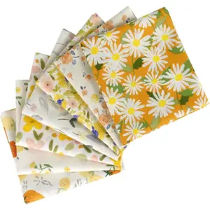 7pcs Fat Quarters 100% Cotton Bundles Floral Precut Squares 18"x22" for DIY Quilting Sewing Patchwork Crafts