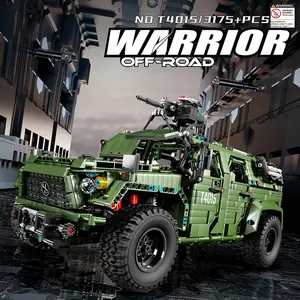 Military Off-road Vehicle Building Blocks, 1:8 Large Size Off-road Vehicle Model Car Building Blocks, Static Version No Motor