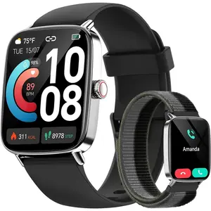Smart Watch for Men Women Smartwatch Compatible iPhone Samsung Android Answer Make Calls Modes Fitness Tracker Heart Rate Sleep Monitor
