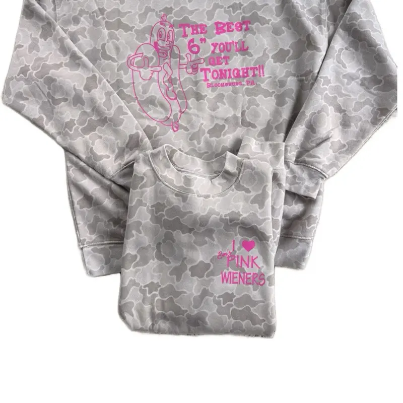 Funny 6” Hot Dog Crewneck Sweatshirt - Playful Graphic Pullover for Casual Wear