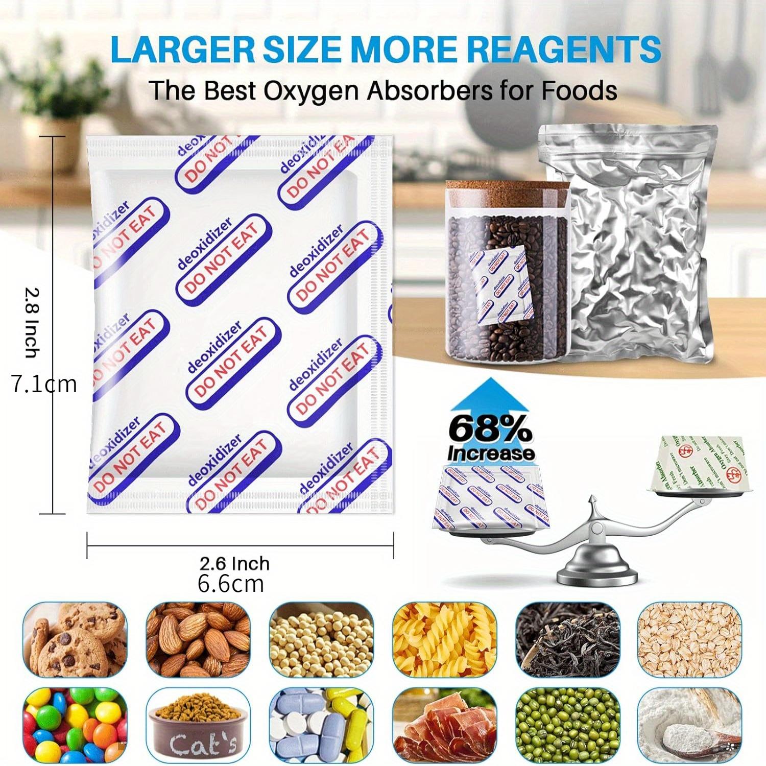 Vitscan 300cc Individually Wrapped Food Grade Oxygen Absorbers for Long Term Storage, Home Supplies for Moth-Mold-Damp Proofing