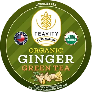 Organic Ginger Green Tea Pods