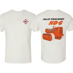 Allis Chalmers HD6 Tractor Mens T-Shirt Tractor Agriculture Tee Farm Wear Unisex Short Sleeve USA Made 100% Cotton T-Shirt American Farmer