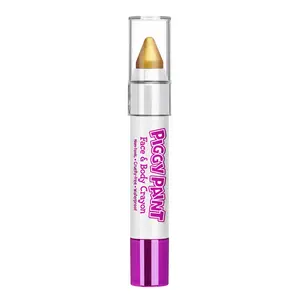 Piggy Paint Face & Body Crayon Metallic GOLD - Non-Toxic Waterproof & Sweat-Proof for Kids Creative Fun Ready-to-Use Mess-Free Face Paint