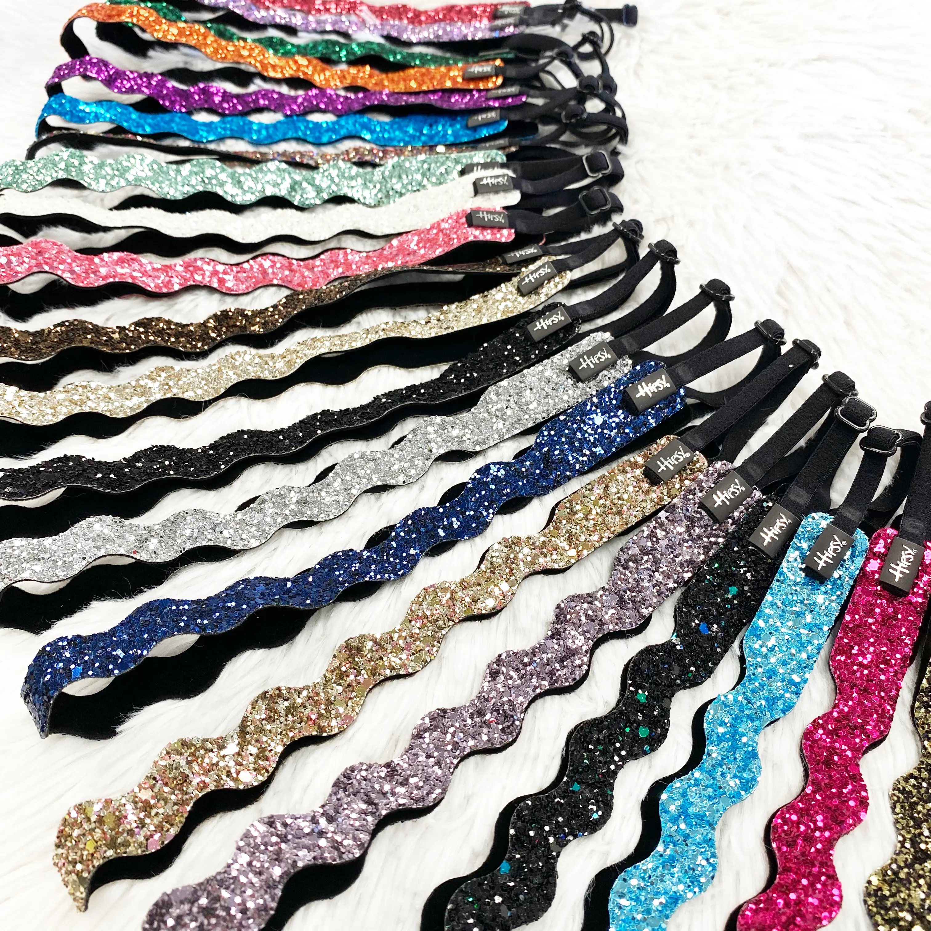 Hipsy Wave Bling Glitter Non Slip Adjustable Sport Headband