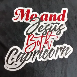 ME AN JESUS BOTH CAPRICORN T SHIRTS
