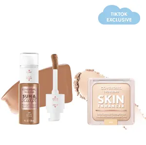COVERGIRL Sun & Sculpt Bronzing Glow Serum + Baked Luminous Finishing Face Powder Duo Bundle