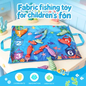 Fabric fishing game, baby toys, Montessori children's toys - hands-on ability, focus, learning cognition, color classification, boys and girls' first birthday gifts, baby toys