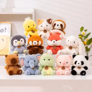 Cute Pet Zoo Series Plush Toys, Adorable Little Animals, Dolls, Children's Birthday Gifts, Mobile Phone Pendants