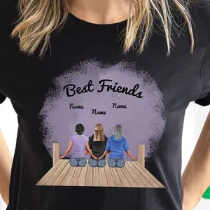 Custom Best Friend Shirt, Bff T-shirts, Bestie T Shirts, Customized Best Friend Tshirts, Best Friend Birthday Gift, Gift For Friends Funny Hoodie And Classic Sweatshirt For Mens And Ladies