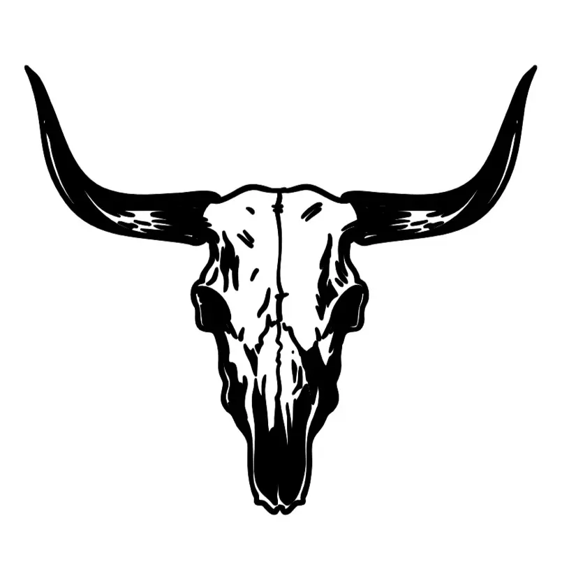 Bull Skull Decal - Personalize Your Belongings with a Touch of Personalization