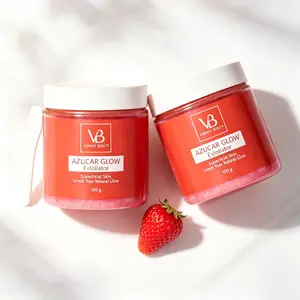 VB Azucar Glow Sugar Scrub 100g, Natural Exfoliating Facial Cleanser, Deep Clean Pores, Brighten & Smooth Dull Skin