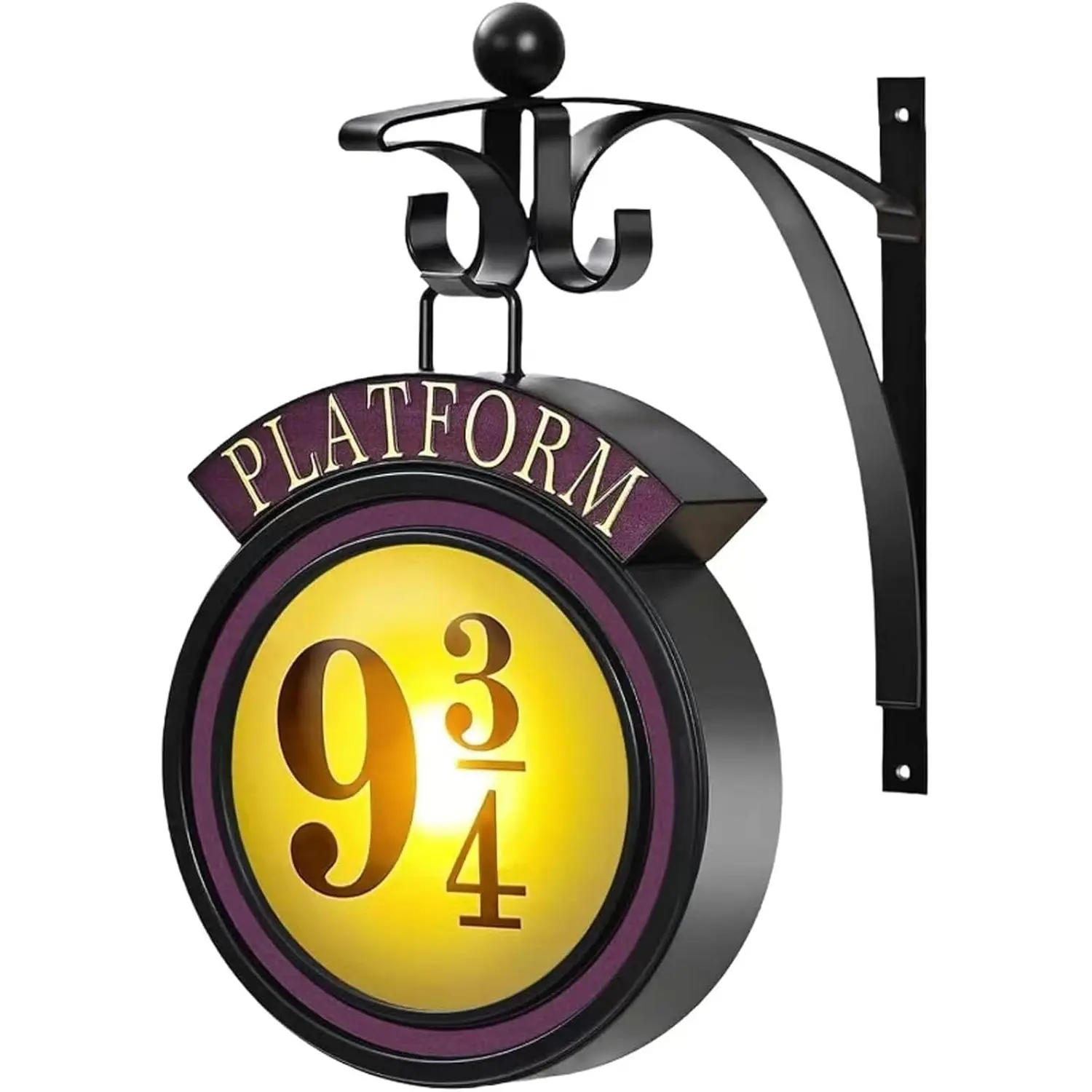 Hanging 9 3/4 Night Light, Platform 9 3/4 Sign Wall Light,  Decor 9  Sign Lights Led Lamp Decoration, Halloween Christmas  for Movie Lovers and Fans