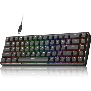 DK68-C 60% Gaming HE Keyboard,   Hot Swappable, Rapid Trigger, Adjustable Actuation, 8000Hz Polling Rate, RGB Backlit, Compact 68  for Windows PC, Wired, Black