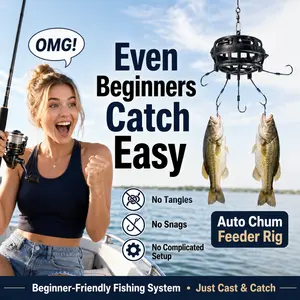 6 Hook Fishing Rig with Bait Cage, Anti-Snag Carp Feeder Rig, Setup Could Catch More Fish Easily