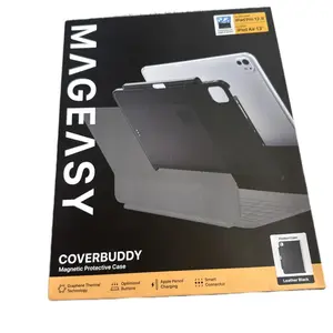 MagEasy CoverBuddy Leather Black Case For iPad Pro 12.9” Air 13” Magic Keyboard