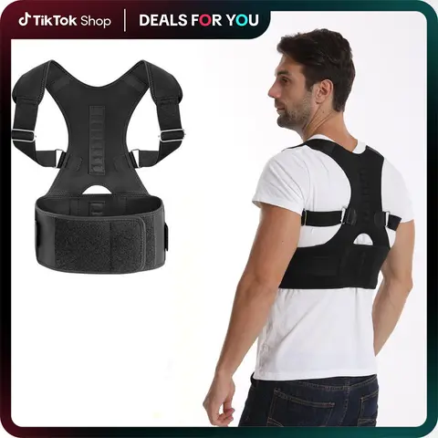 IYDoaMea Unisex Posture Corrector Back Brace - Ergonomic Magnetic Lumbar-Neck Support, Breathable Waistband, Adjustable Strap, Slim Fit Tank Top, Discreet, Cool & Breathable, Sweat-Free All-Season Daily Wear (Order 1 Size Up)
