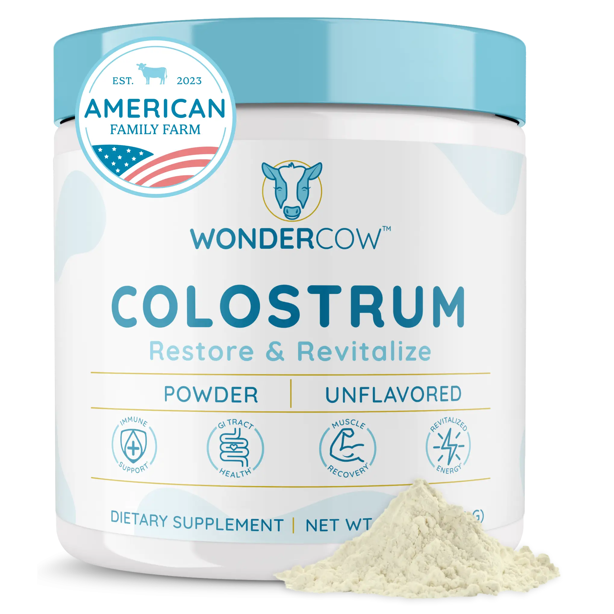 WonderCow, Colostrum Supplement Powder, Gut Health, Immune & Muscle Support, Who...