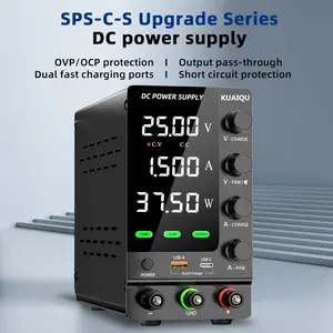 Adjustable Dc Power Supply Sps-C305s, Variable Voltage Dc Power Source, Ocp/ovp Output Switch Encoder Knob, 18w USB-A Type-C Fast Charging