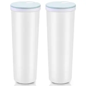 2 Pcs 2L Tall Clear Spaghetti Pasta Storage Container with Adjustable Lid,Multi-Purpose Plastic Kitchen Food Storage Jar