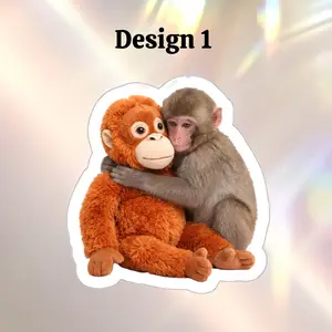 Punch The Monkey Stickers, You Are Not Hard To Love Sticker, Cute Monkey Meme Die-cut Sticker