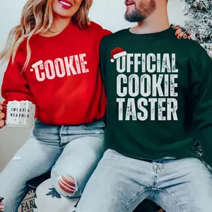 Offical Cookie Taster Sweatshirt, Funny Christmas Couples Sweatshirt, For Men/Women - Unisex Style, 100% Cotton, Pullover Christmas unisex