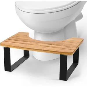 Bamboo Toilet Stool,Squatty Potty,Potty Squatty,Squatty Potty for Poop,Bathroom Stool,Poop Stool for Bathroom,Toilet Step,Toilet Stools for Pooping,Bamboo Articles(Black)