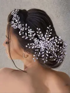 Rhinestone Decorated Hair Hoop, Elegant Bridal Headwear for Wedding Bridal Party Formal Occasions, Fashion Hair Accessories for Women