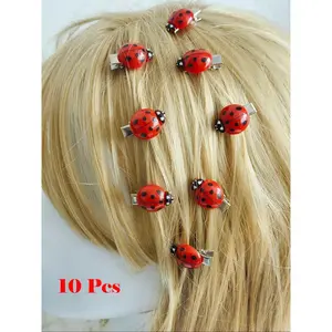 Ladybug Design Hair Clips, Creative Funny Hair Clips, Fashionable Hair Accessories for Women, Minimalist Hair Clip Set, Suitable for Thick Hair, Barrettes Hair Clips
