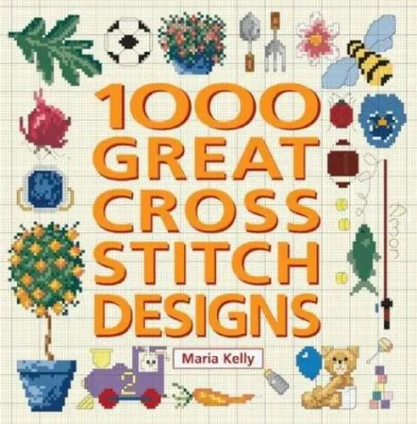 USED Book - 1000 Great Cross Stitch Designs by Maria Kelly (Unknown) - english