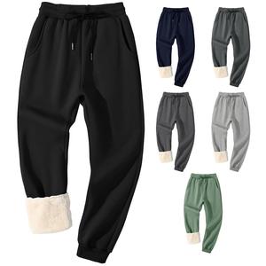 Men's Fleece Lined Sherpa Sweatpants Winter Warm Pants Jogger Lounge Athletic Pant with Pockets Sports Bottoms