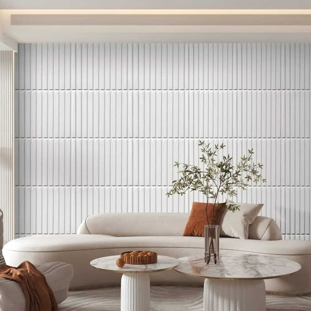 Aadesh PVC Wall Panels, Waterproof & Easy Clean, 11.8x11.8 Inches, 1mm Thick, Ideal for Living Rooms, Bedrooms, Hotels, Offices