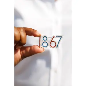 1867 Morgan Crystal Stone Lapel Pin