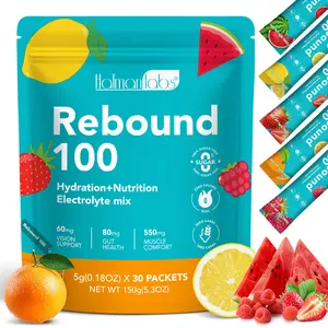 Rebound 100 Hydration + Nutrition Electrolyte Powder Sugar-Free Zero Calories | 30 Stick Packs