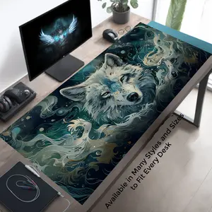 Wolf Playmat  , Gaming Desk Pad for Home or Office, Oversized Mousepad, Extended Mouse Pad, Game Table Decor, Gamer Desk Mat