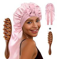 loc brush with braid bonnet