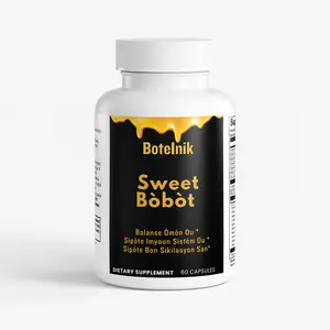 Edible Botelnik Sweet Bobot Dietary Supplement - 60 Capsules with Vitamin B6, B12, Pantothenic Acid, Zinc, Tribulus, Ashwagandha, Ginseng, Natural Herbal Blend for Energy Boost, Metabolism Support, Fitness Wellness Balance