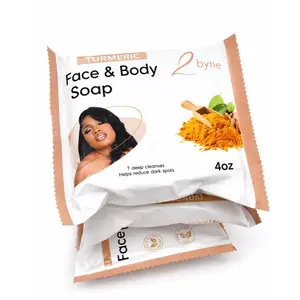 2byne Turmeric Face & Body Soap Bundle - 3 Bars 4oz Each - Gentle Cleansing for All Skin Types - Fresh & Smooth Skin Care