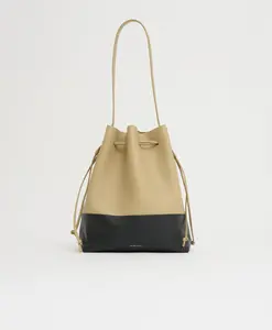 Drawstring Cabas - Khaki/Black