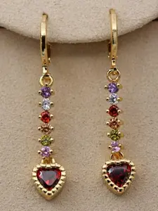 Fashion Heart Shaped Dangle Earrings, 1 Pair/ 2 Pairs Artificial Crystal Decor Drop Earrings for Women for Party, Daily Clothing Decor, Temperament Jewelry for Birthday Gift