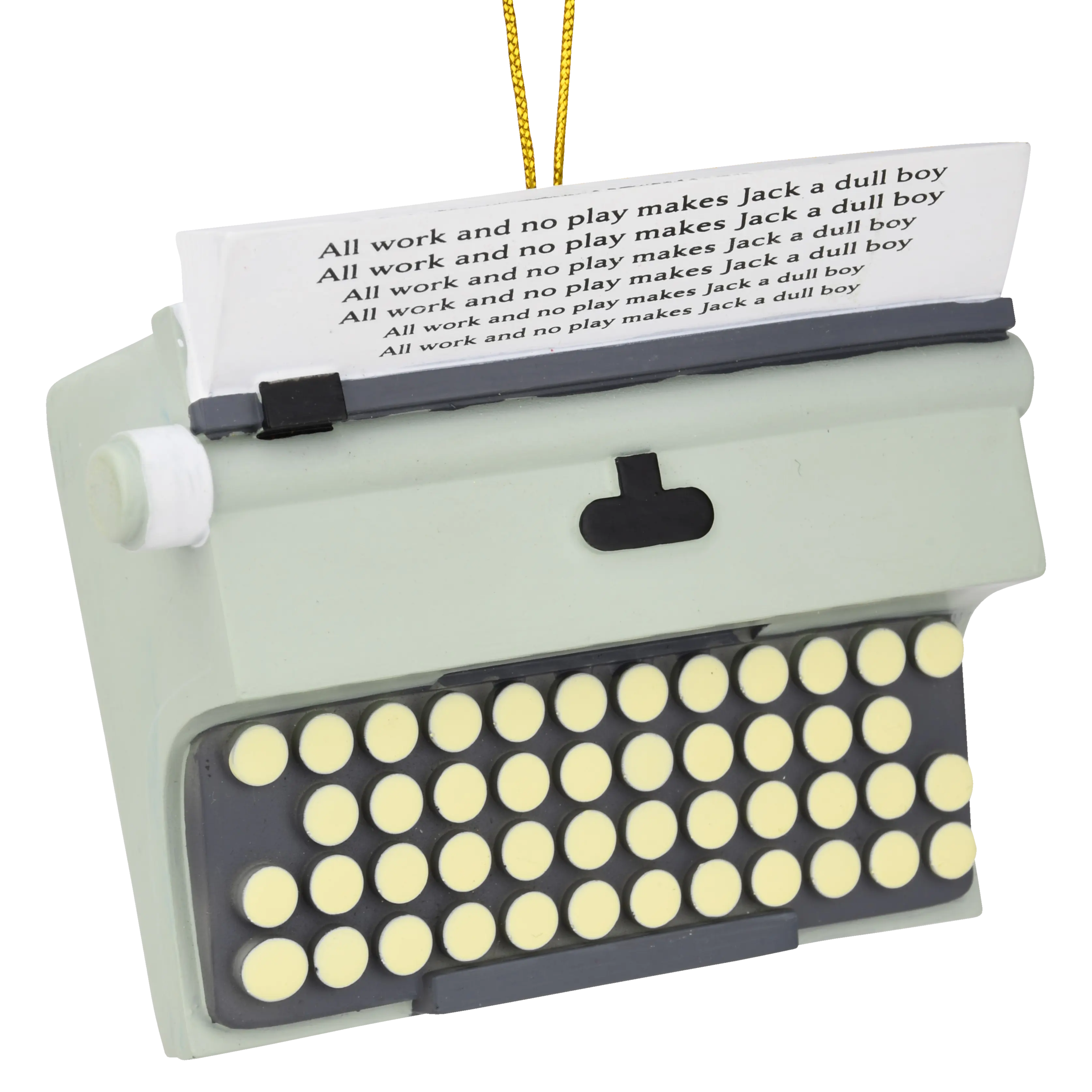 Tree Buddees All Work No Play Typewriter Halloween / Christmas Ornaments