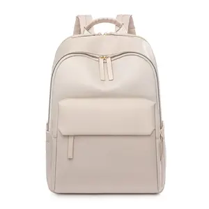 Sleek Nylon Laptop Backpack, 15.6" Compartment, Luggage Strap for Work & Trips