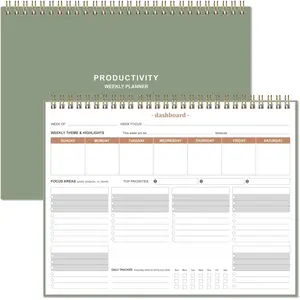 Weekly Productivity Planner Dashboard Desk Notepad Has 6 Focus Areas to List Tasks for Goals, Projects, Clients, Academic or Meal-Organize Your Daily Work Efficiently, 54 Weeks