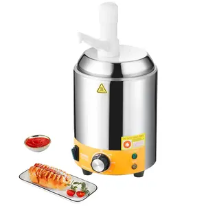 Father's Day Gift VEVOR 2.4L Electric Cheese Dispenser with Pump Commercial Hot Fudge Warmer 86 ° F-230 ° F