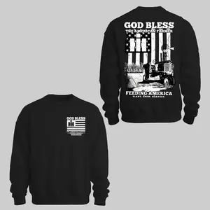 IH God Bless The American Farmer US Flag Sweatshirt I.H. Graphic Sweatshirt T-Shirt Hoodie Farmers Gift
