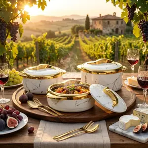3PCS Insulated Stainless Steel Thermal Serving Bowl Set, Tableware with Lids, Kitchen Must-Have Food Warmer for Outdoor Picnics & Daily Use (Keeps Meals Hot & Cold)