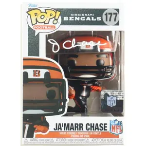 Jamarr Chase Autographed Hand Signed Funko Pop - Beckett COA