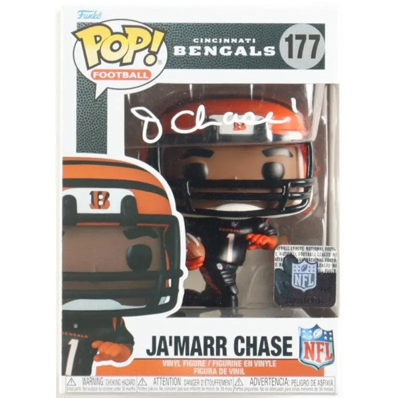 Jamarr Chase Autographed Hand Signed Funko Pop - Beckett COA