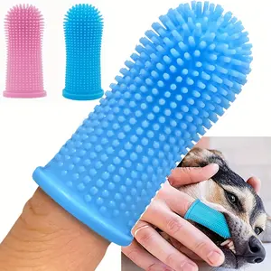 Dog Toothbrush, 360º Dog Tooth Brushing Kit, Cat Toothbrush, Dog Teeth Cleaning, Dog Finger Toothbrush, Dog Tooth Brush for Small & Large Pets, 2-Pack