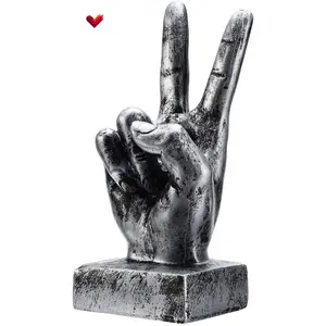 Victory Hand Gesture - Silver